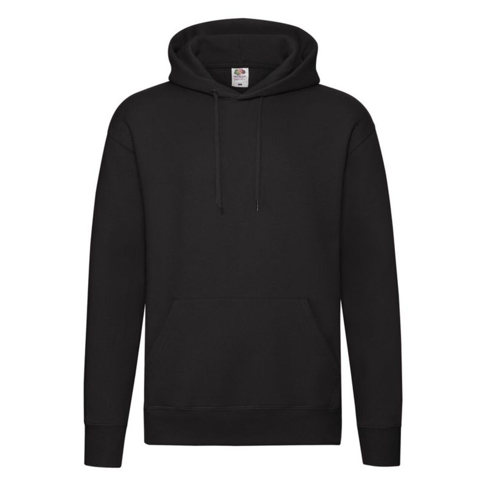Fruit of the Loom Mens R Hoodie / Black